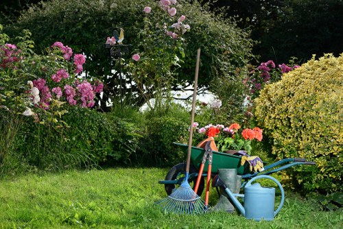 Soil testing process for preparing a Hoxton garden.